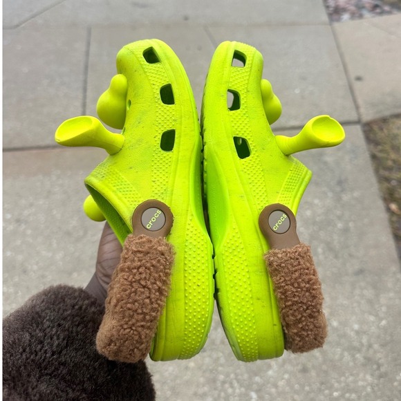 Crocs Classic Dreamworks Shrek Clogs Big Kids Size J4 Slime Green Shoes - Picture 10 of 12